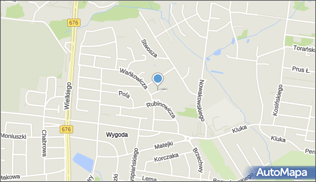 Białystok, Zana Tomasza, mapa Białegostoku