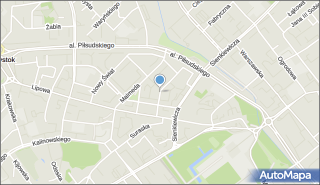 Białystok, Zamenhofa Ludwika, dr., mapa Białegostoku