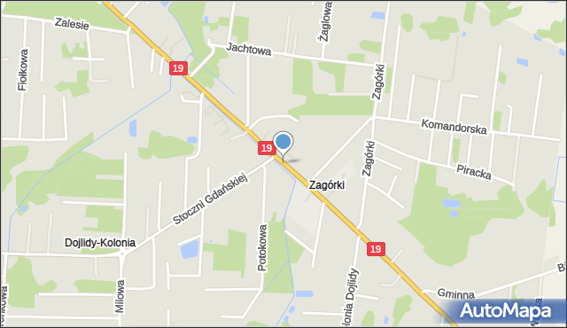 Białystok, Zabłudowska, mapa Białegostoku