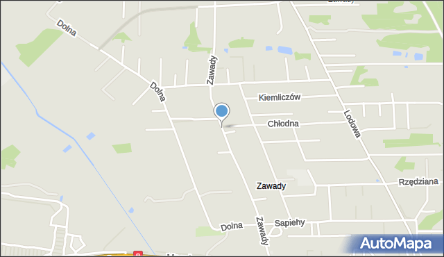 Białystok, Zawady, mapa Białegostoku