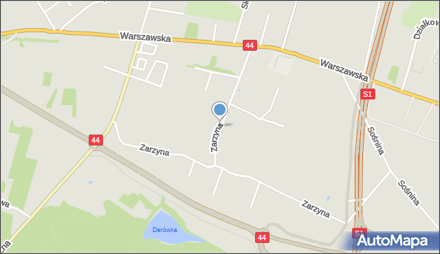 Bieruń, Zarzyna, mapa Bieruń