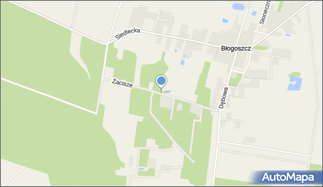 Błogoszcz, Zacisze, mapa Błogoszcz