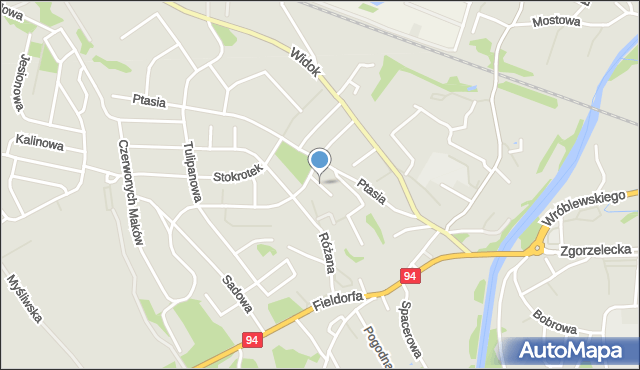 Bolesławiec, Zaułek Sasanek, mapa Bolesławca