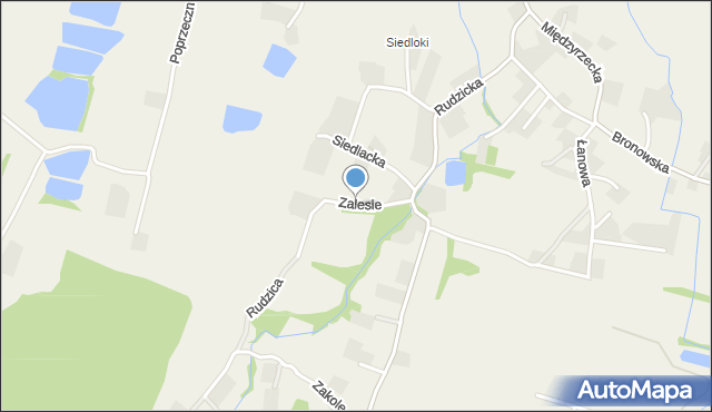 Bronów gmina Czechowice-Dziedzice, Zalesie, mapa Bronów gmina Czechowice-Dziedzice