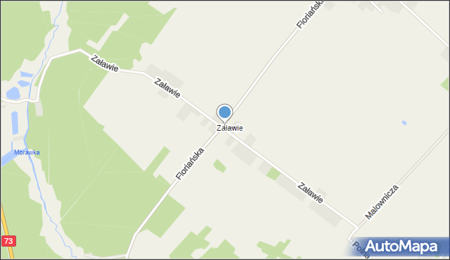 Brudzów, Załawie, mapa Brudzów