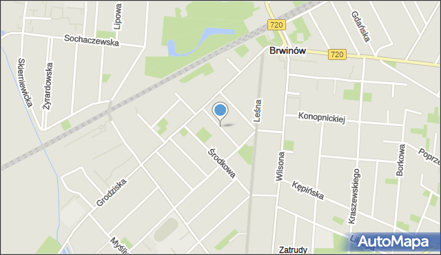 Brwinów, Zacisze, mapa Brwinów