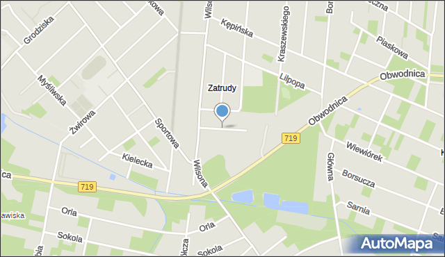Brwinów, Zatrudy, mapa Brwinów