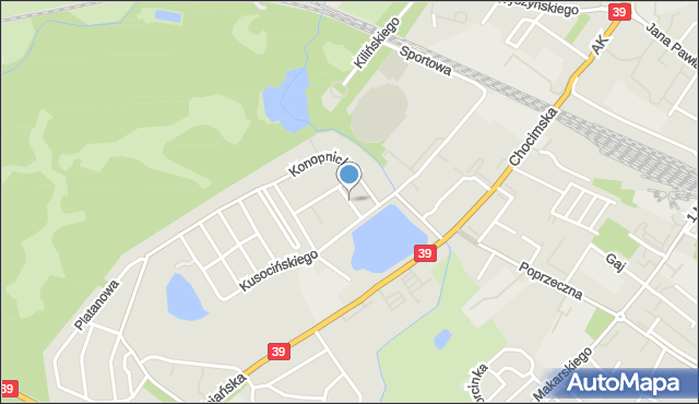 Brzeg, Zapolskiej Gabrieli, mapa Brzeg