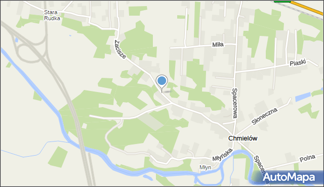 Chmielów gmina Bodzechów, Zacisze, mapa Chmielów gmina Bodzechów