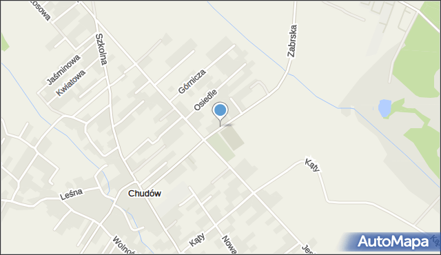Chudów, Zabrska, mapa Chudów