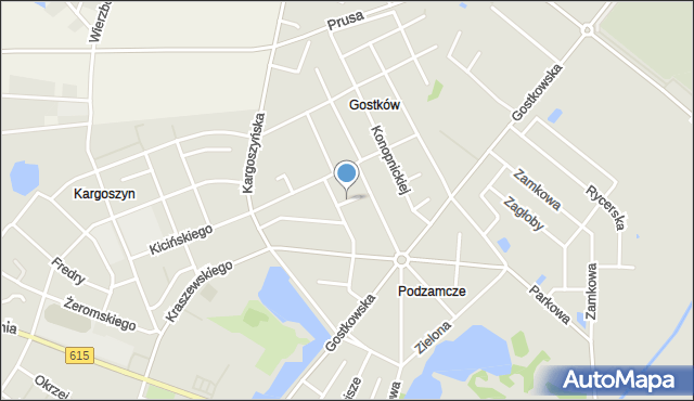 Ciechanów, Zapolskiej Gabrieli, mapa Ciechanów