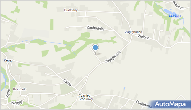 Czaniec, Zacisze, mapa Czaniec