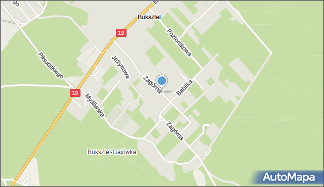 Czarna Białostocka, Zagórna, mapa Czarna Białostocka