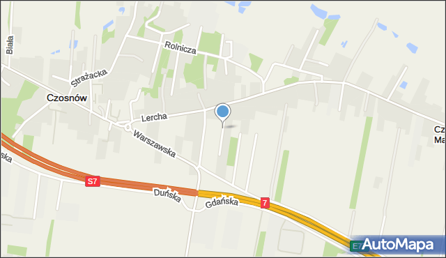 Cząstków Mazowiecki, Zakątek, mapa Cząstków Mazowiecki