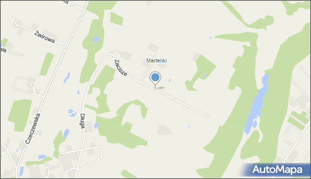 Czeczewo gmina Przodkowo, Zacisze, mapa Czeczewo gmina Przodkowo