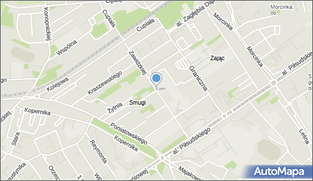Dąbrowa Górnicza, Zawidzkiej Emilii, mapa Dąbrowa Górnicza