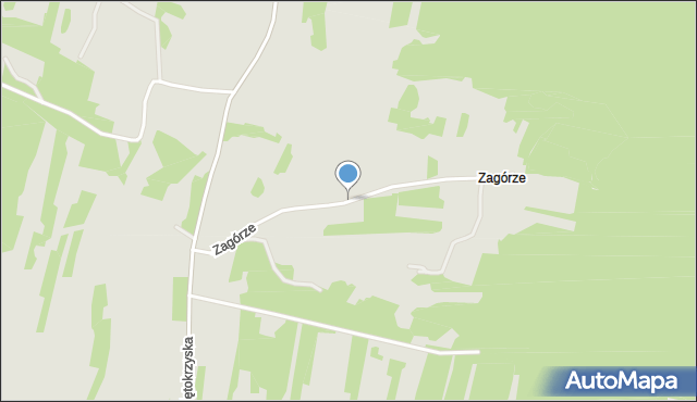 Daleszyce, Zagórze, mapa Daleszyce