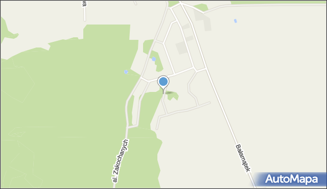 Dębina gmina Ustka, Zacisze Słowika, mapa Dębina gmina Ustka