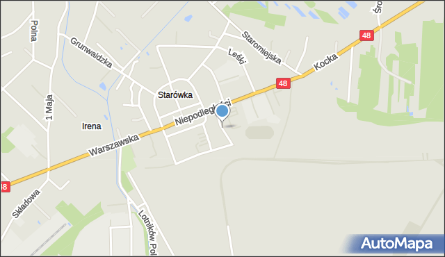 Dęblin, Żabia, mapa Dęblin