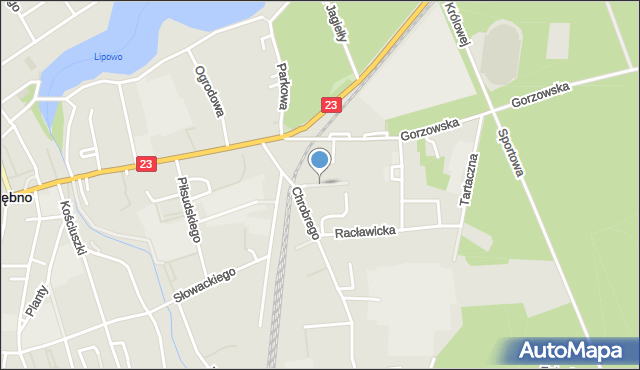 Dębno powiat myśliborski, Zakręt, mapa Dębno powiat myśliborski