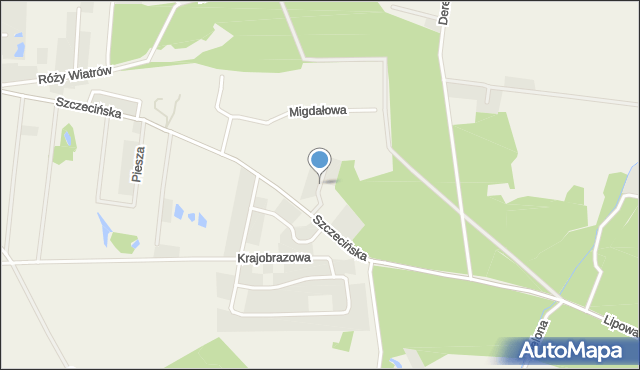 Dobra gmina Dobra (Szczecińska), Zagajnikowa, mapa Dobra gmina Dobra (Szczecińska)