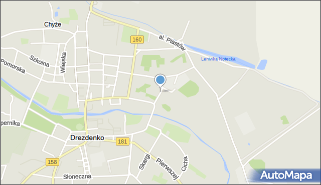 Drezdenko, Zamkowa, mapa Drezdenko