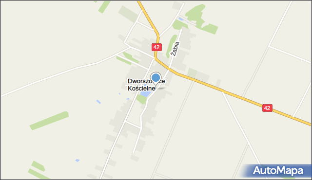 Dworszowice Kościelne, Żabia, mapa Dworszowice Kościelne