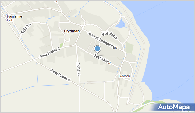 Frydman, Zastodolna, mapa Frydman