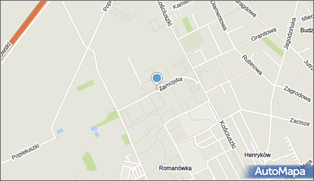 Garwolin, Zamojska, mapa Garwolin