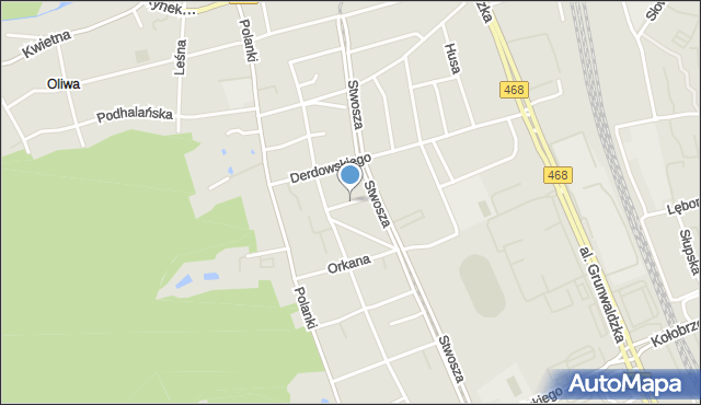 Gdańsk, Zacisze, mapa Gdańska