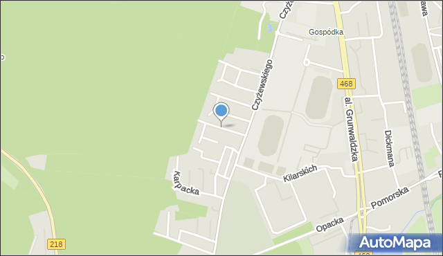 Gdańsk, Zajęcza, mapa Gdańska