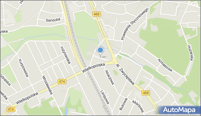 Gdynia, Zawackiego Stanisława, ks., mapa Gdyni