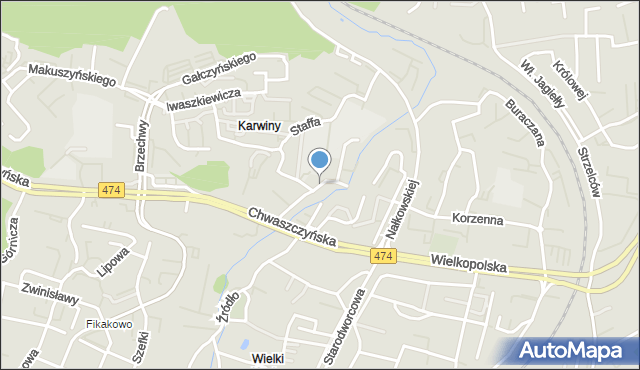 Gdynia, Zapolskiej Gabrieli, mapa Gdyni