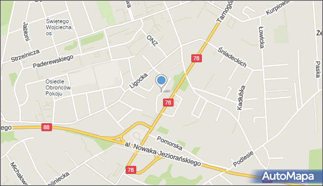 Gliwice, Zamenhofa Ludwika, dr., mapa Gliwic