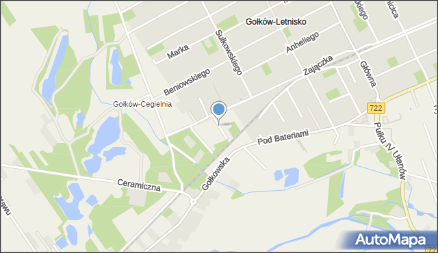 Gołków, Zajączka Józefa, gen., mapa Gołków