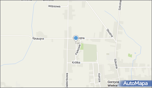 Gorzyce Wielkie, Zacisze, mapa Gorzyce Wielkie