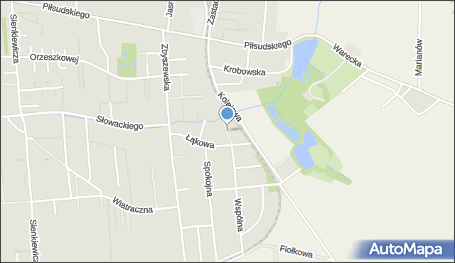 Grójec, Żabia, mapa Grójec