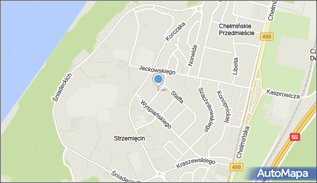 Grudziądz, Zamenhofa Ludwika, dr., mapa Grudziądza