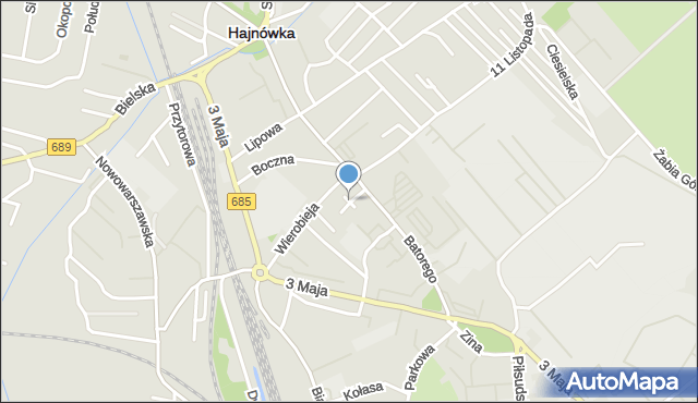 Hajnówka, Zaułek Targowy, mapa Hajnówka