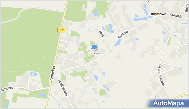 Jagatowo, Zaroślak, mapa Jagatowo
