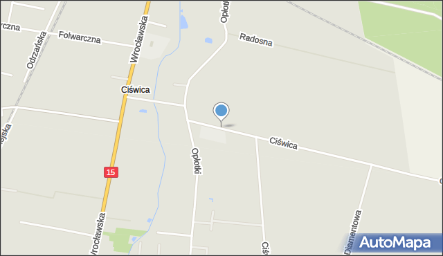 Jarocin, Zakrzewska, mapa Jarocin