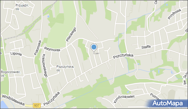 Jastrzębie-Zdrój, Zapolskiej Gabrieli, mapa Jastrzębie-Zdrój