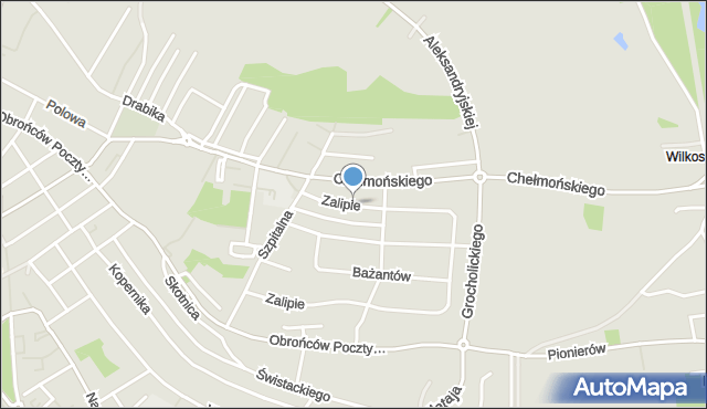 Jaworzno, Zalipie, mapa Jaworzno