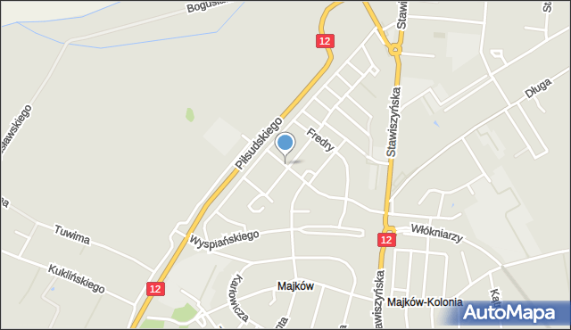 Kalisz, Zagłoby Jana Onufrego, mapa Kalisza