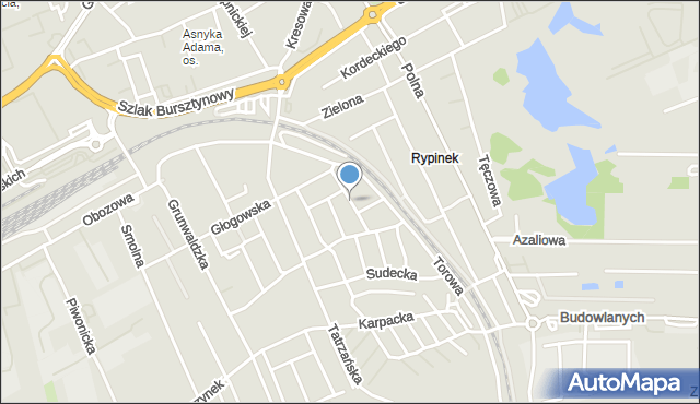 Kalisz, Zakopiańska, mapa Kalisza