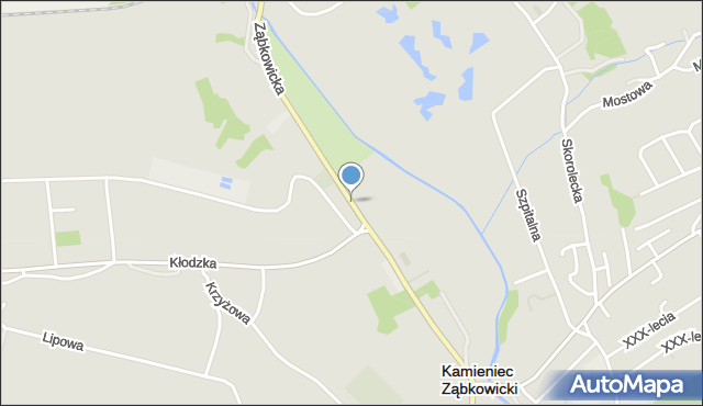 Kamieniec Ząbkowicki, Ząbkowicka, mapa Kamieniec Ząbkowicki