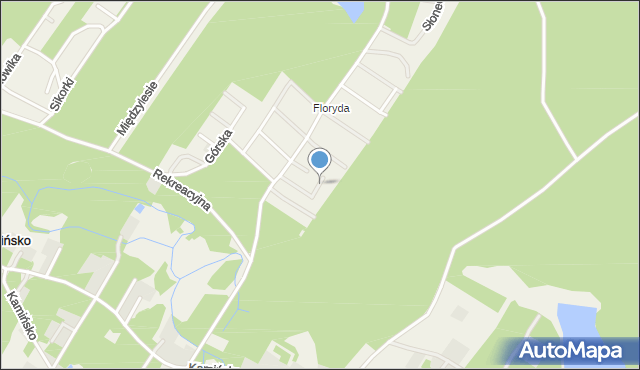 Kamińsko gmina Murowana Goślina, Zaułek, mapa Kamińsko gmina Murowana Goślina