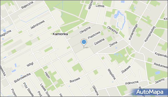 Kamionka gmina Piaseczno, Zaleśna, mapa Kamionka gmina Piaseczno