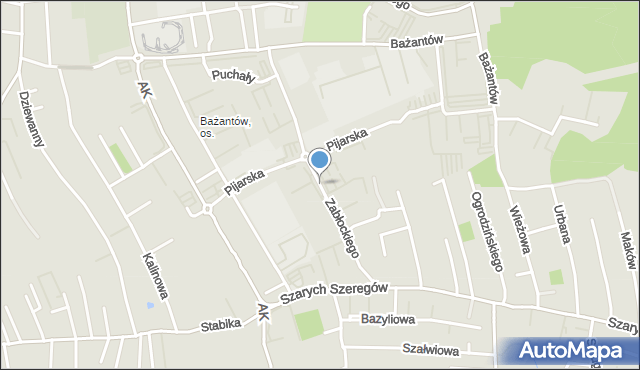 Katowice, Zabłockiego Franciszka, mapa Katowic