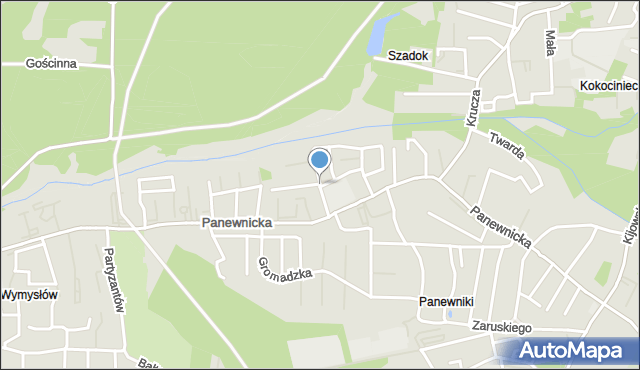 Katowice, Zamiejska, mapa Katowic